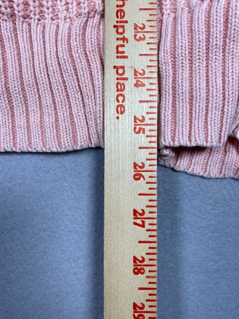 American Eagle Womens Oversized Knit Sweater Peach Pink Crew Neck 100% Cotton M - Picture 8 of 8